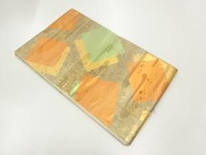 未使用品　破れ色紙模様織出し袋帯